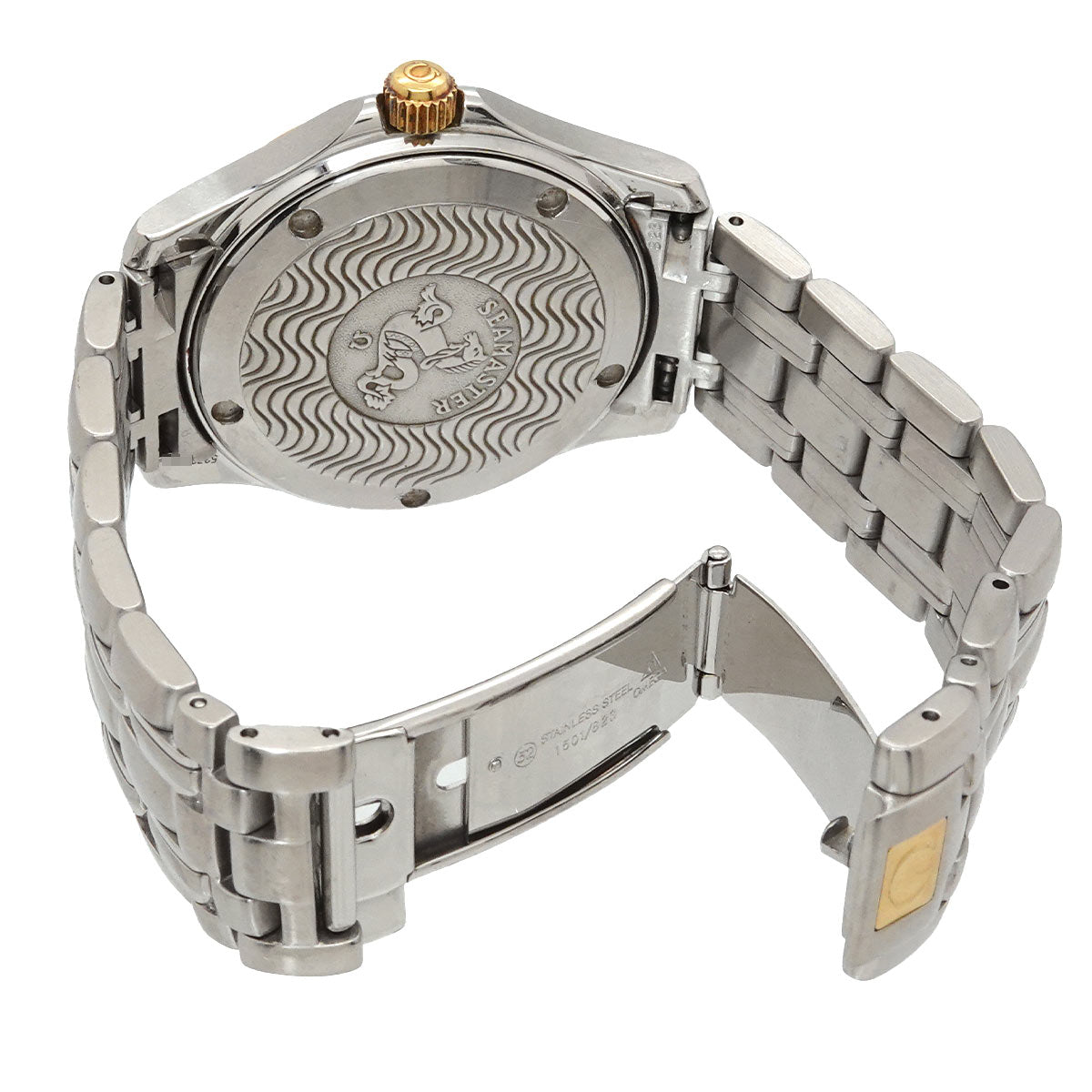 Seamaster 120 Date YG Quartz Gold Dial Mens Watch