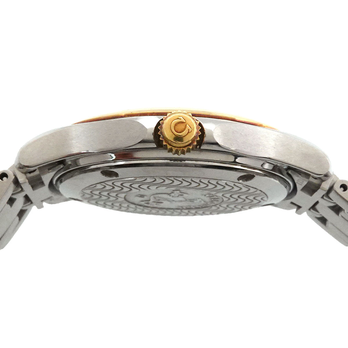 Seamaster 120 Date YG Quartz Gold Dial Mens Watch
