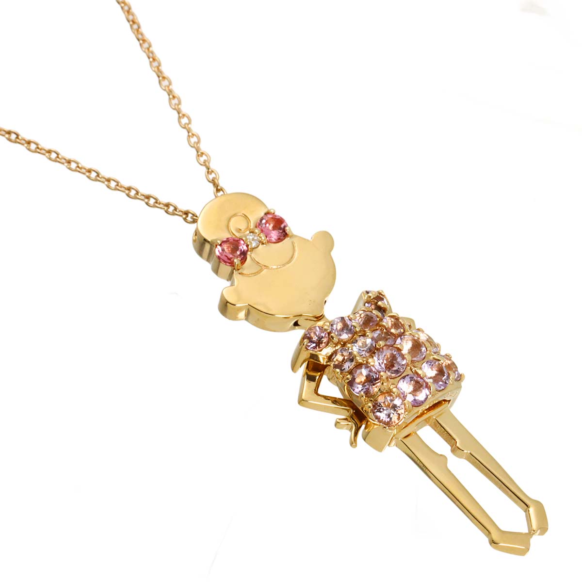 EME Tourmaline Aquamarine Diamond Necklace 9K PG 375
