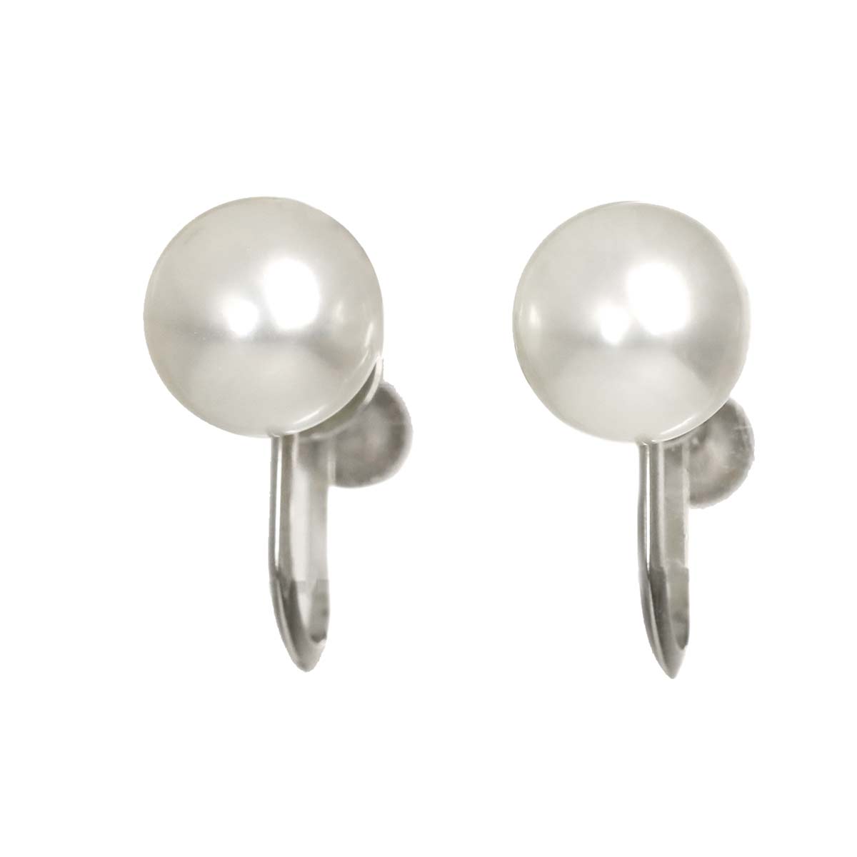 Akoya Pearl 7.7mm Earrings 14K K14 WG White Gold 585