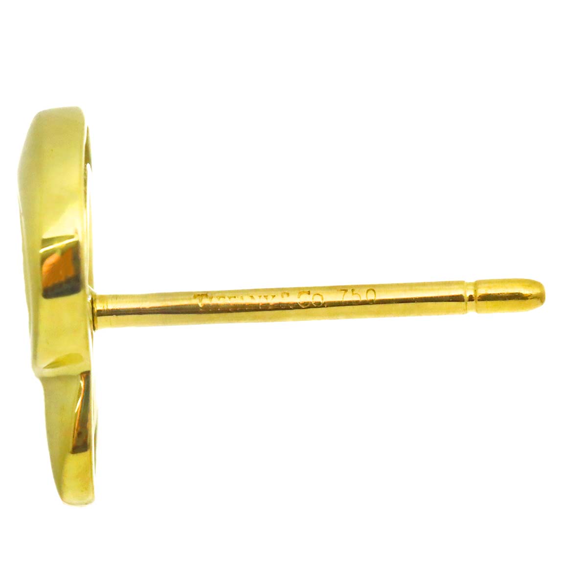Loving Heart Earrings Pierced 18K Yellow Gold 750