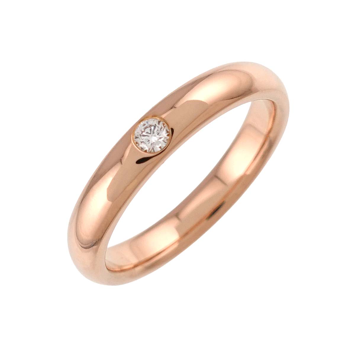 Diamond Ring PG Pink Gold 750 size4(US)