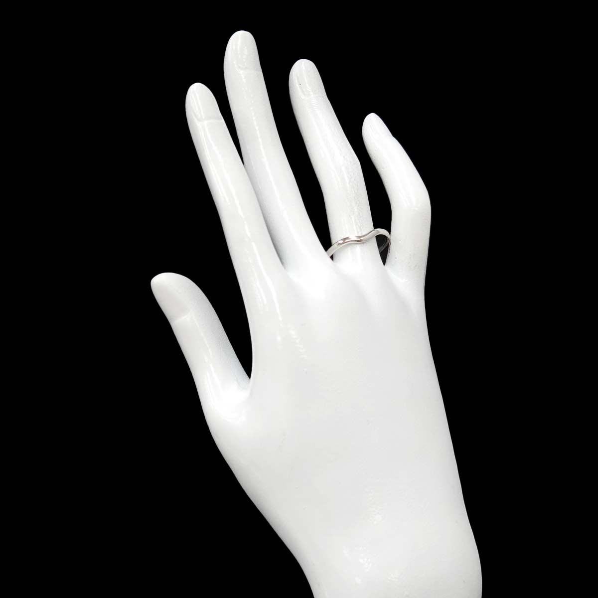 Curved Band Ring Pt Platinum size9(US)