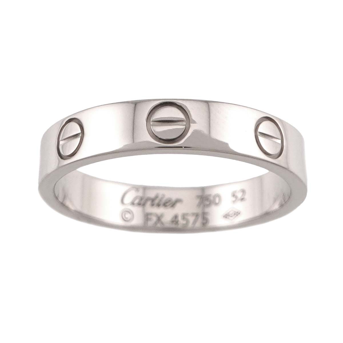 Mini Love Ring 18K White Gold 750 size52 5.75-6(US)