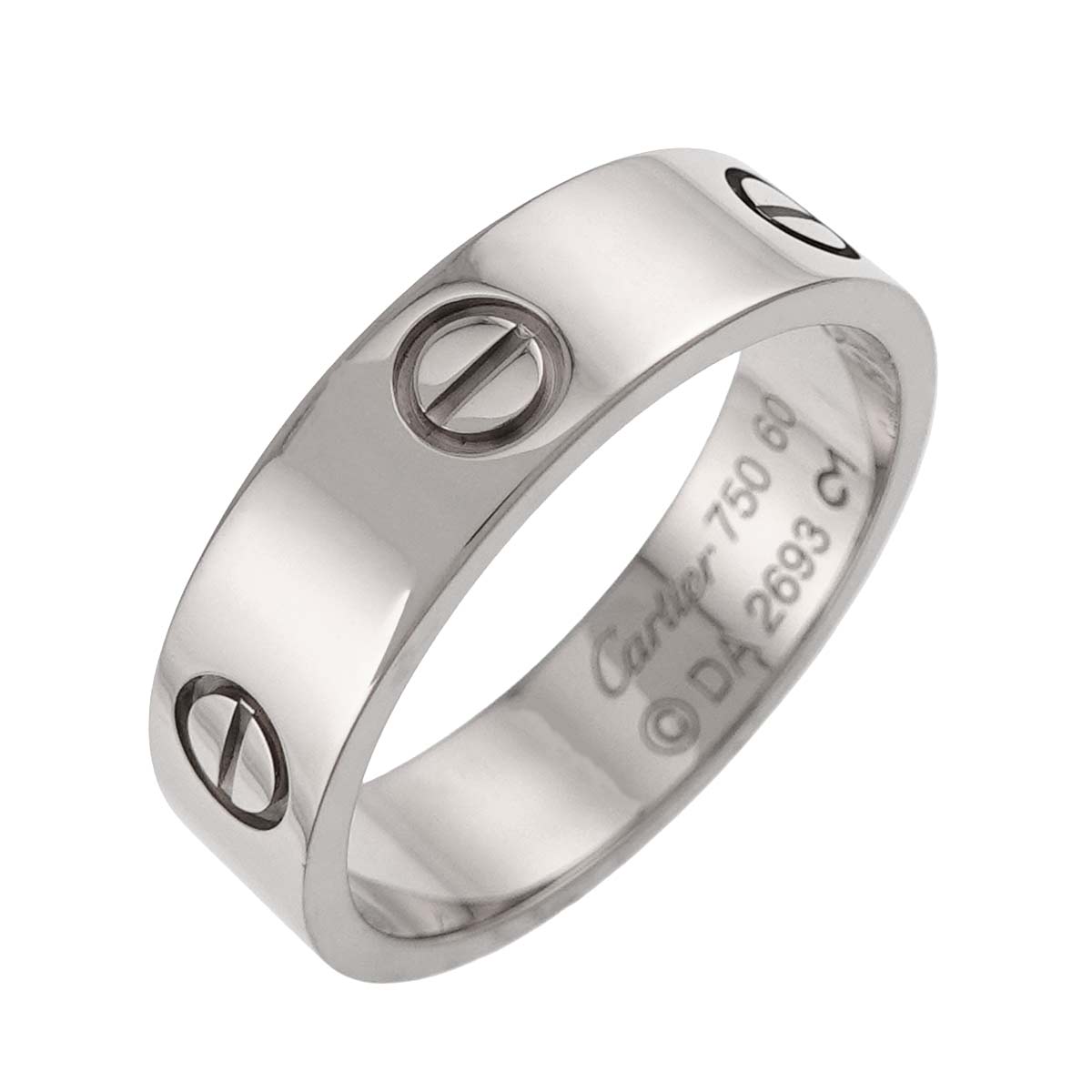 Love Ring 18K White Gold 750 size60 8.75-9(US)