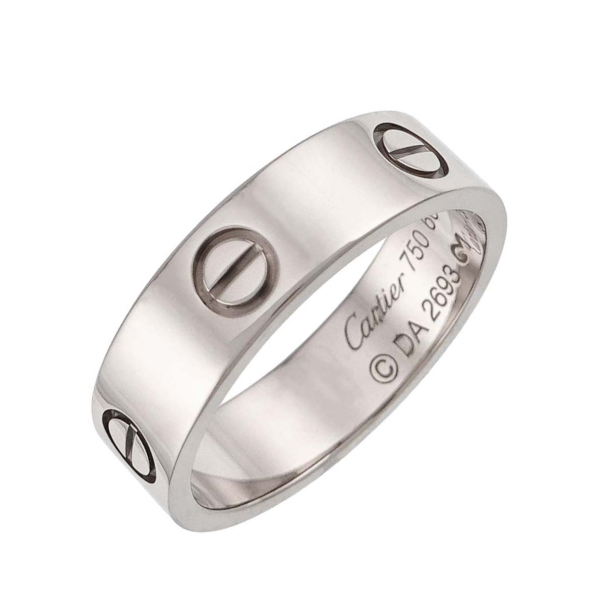 Love Ring 18K White Gold 750 size60 8.75-9(US)