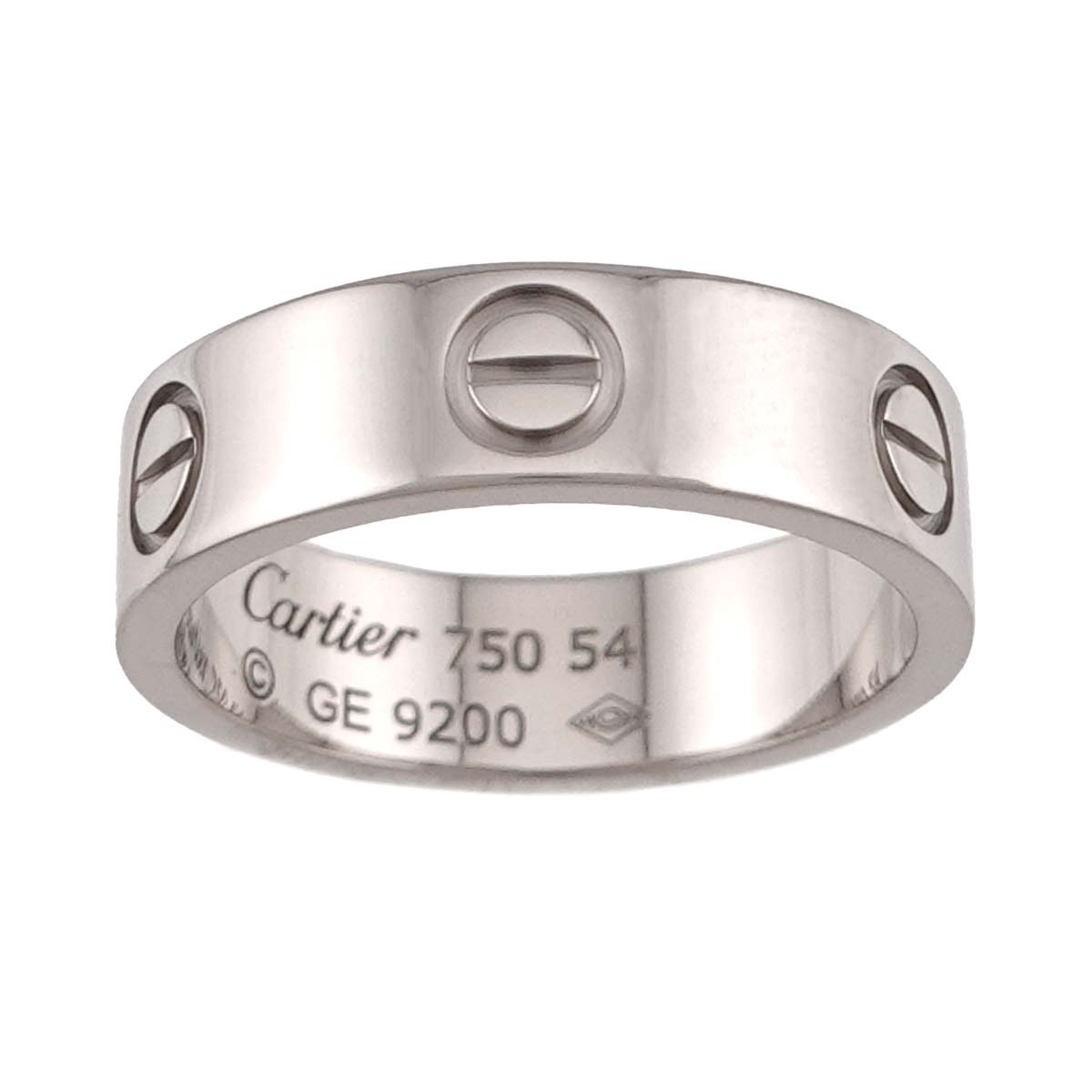 Love Ring 18K White Gold 750 size54 6.25-6.5(US)