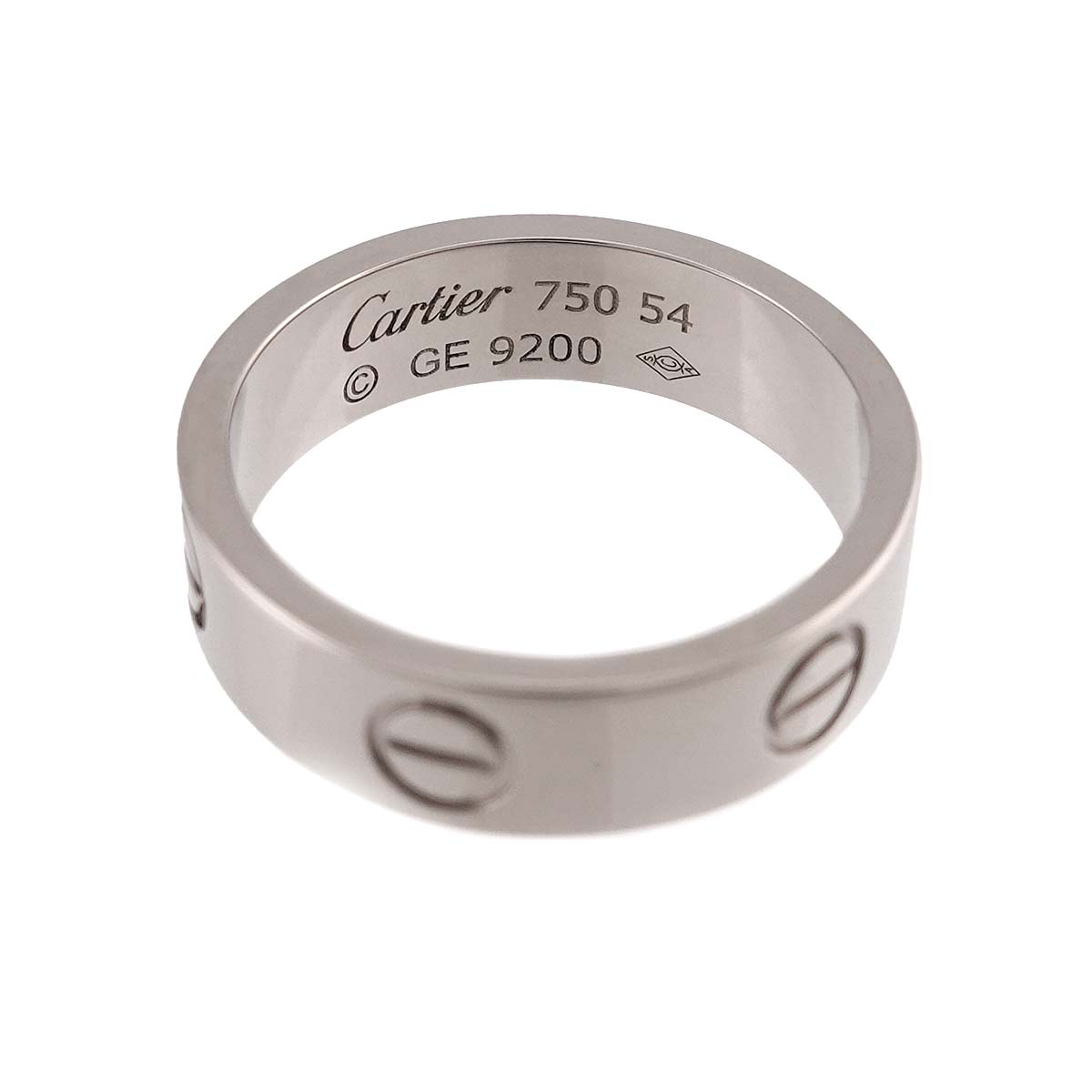 Love Ring 18K White Gold 750 size54 6.25-6.5(US)