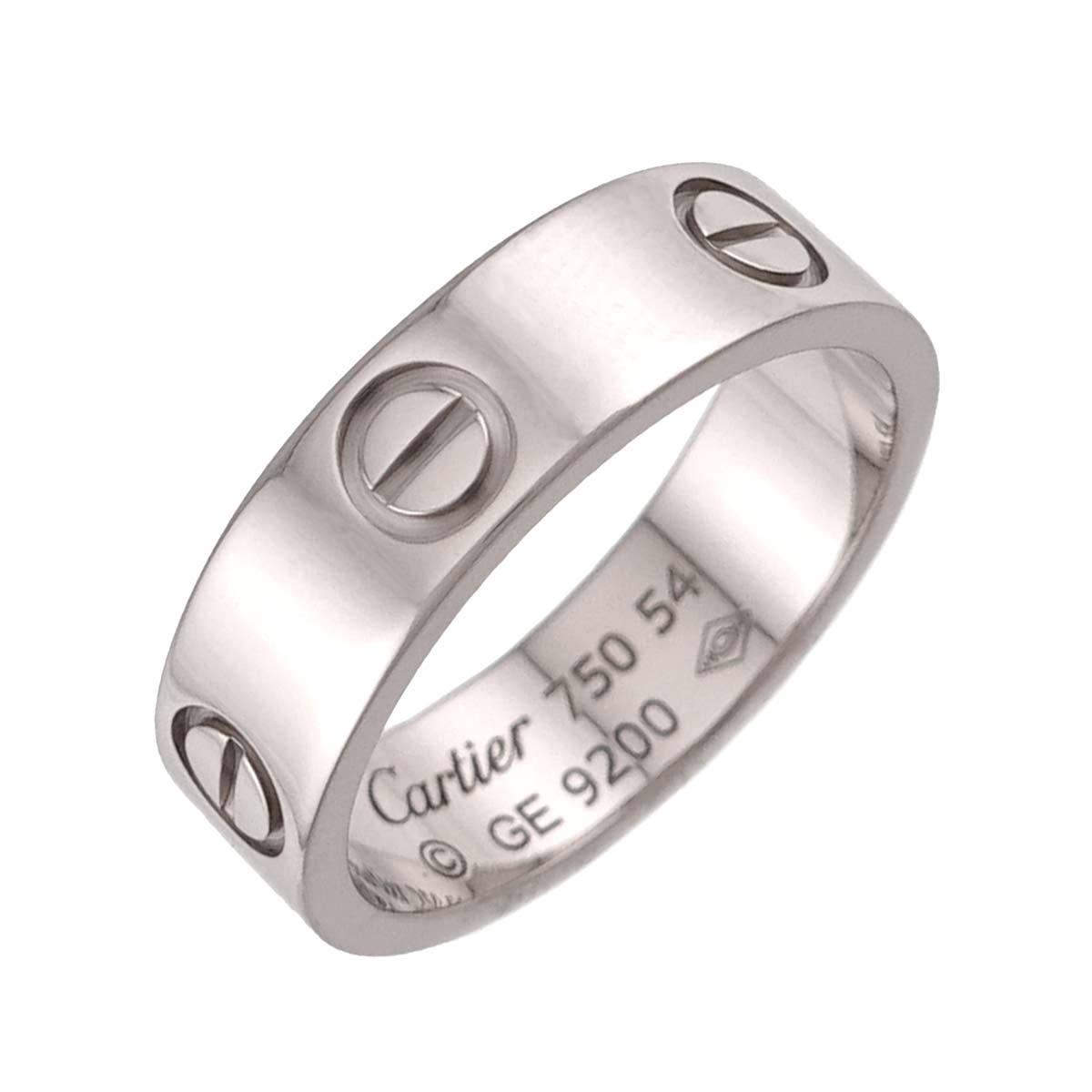 Love Ring 18K White Gold 750 size54 6.25-6.5(US)