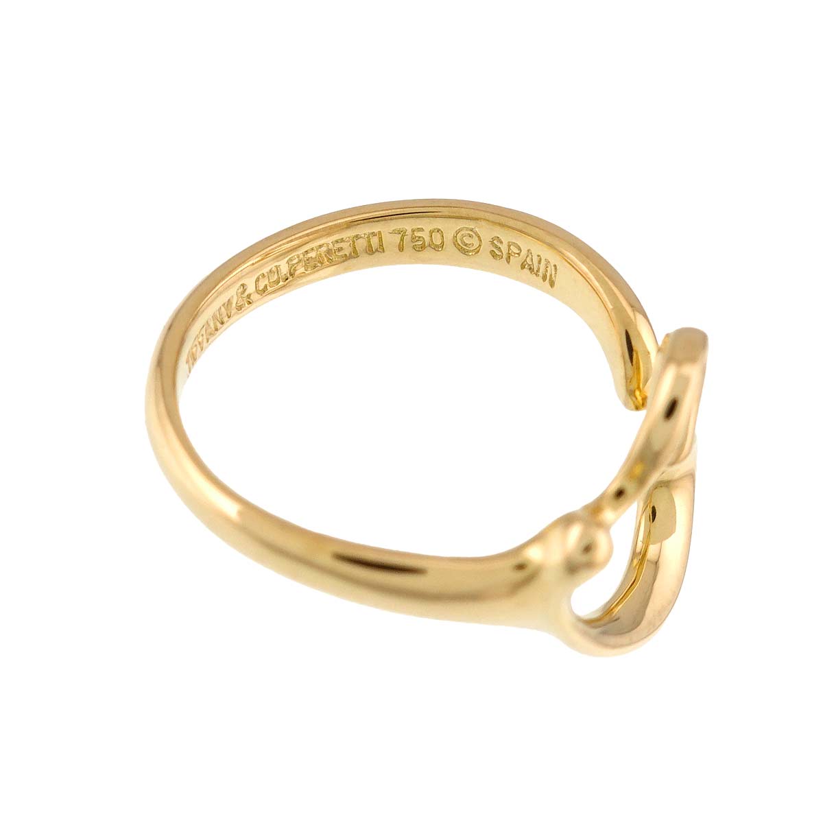Open Heart Ring 18K YG 750 Size5.5-5.75(US)