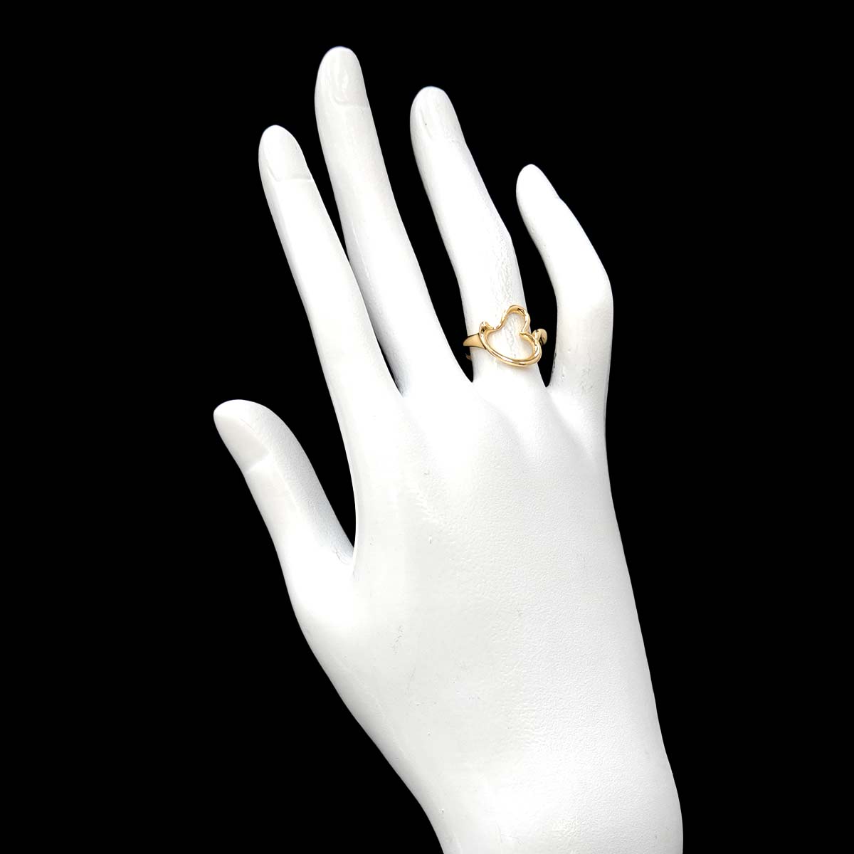 Open Heart Ring 18K YG 750 Size5.5-5.75(US)