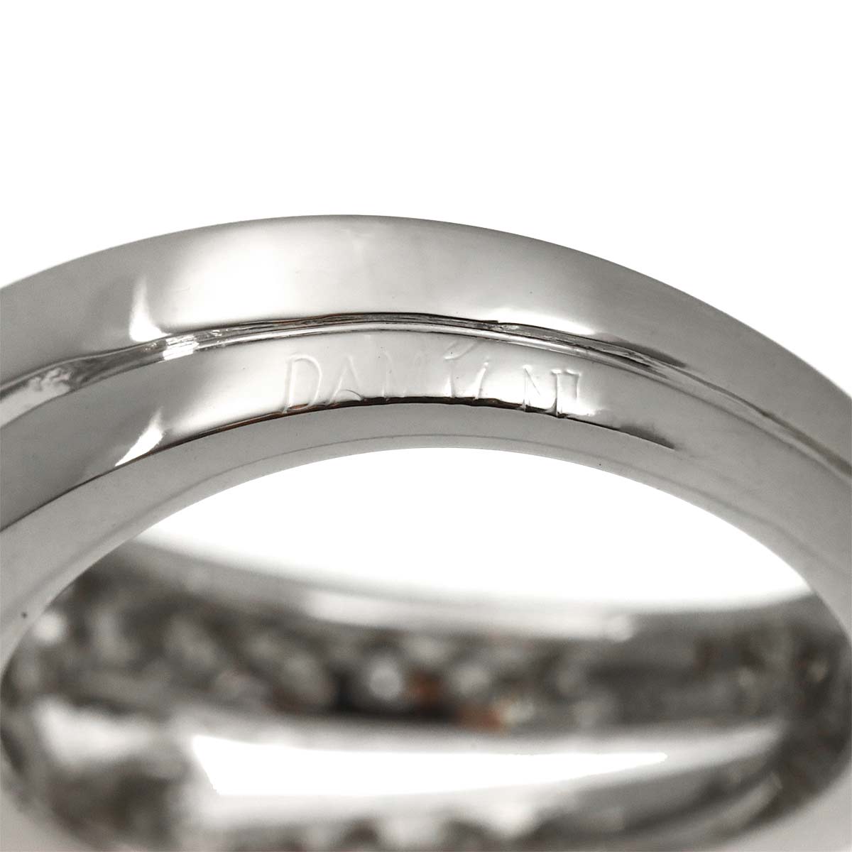 Diamond Ring 18K White Gold 750 size4(US)
