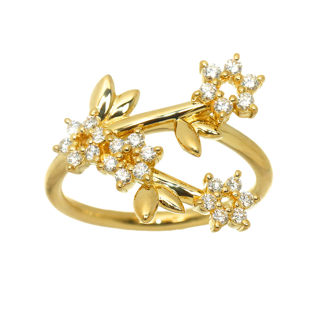 Diamond 0.24ct Ring 18K YG 750 Size5.5-5.75(US)