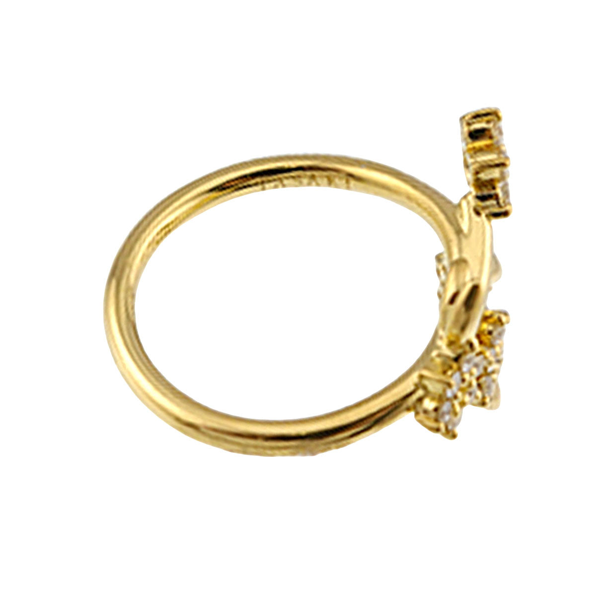 Diamond 0.24ct Ring 18K YG 750 Size5.5-5.75(US)
