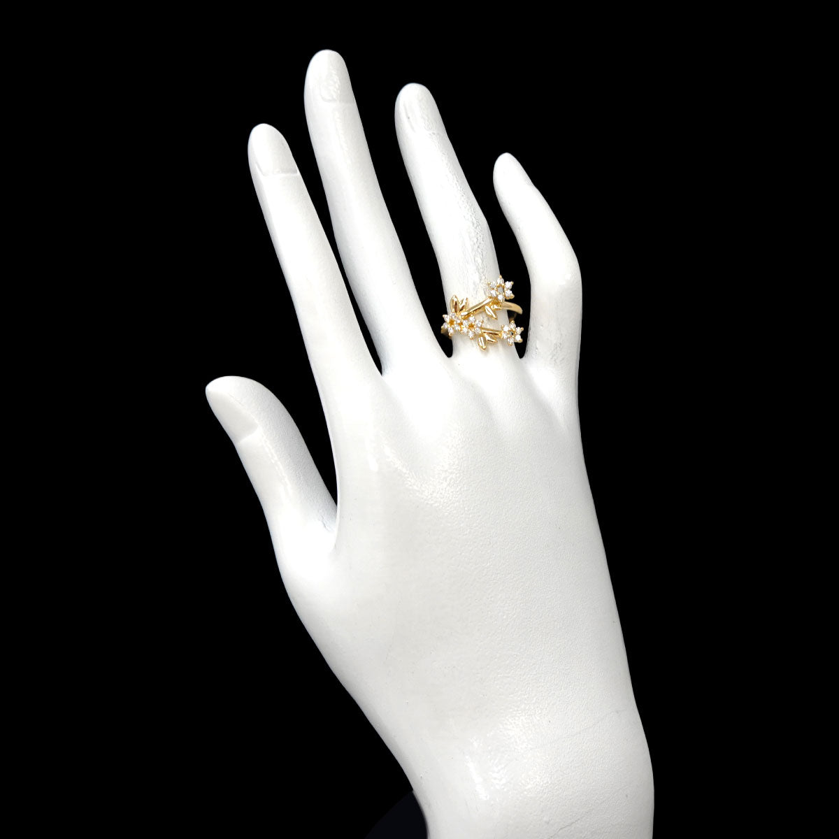 Diamond 0.24ct Ring 18K YG 750 Size5.5-5.75(US)
