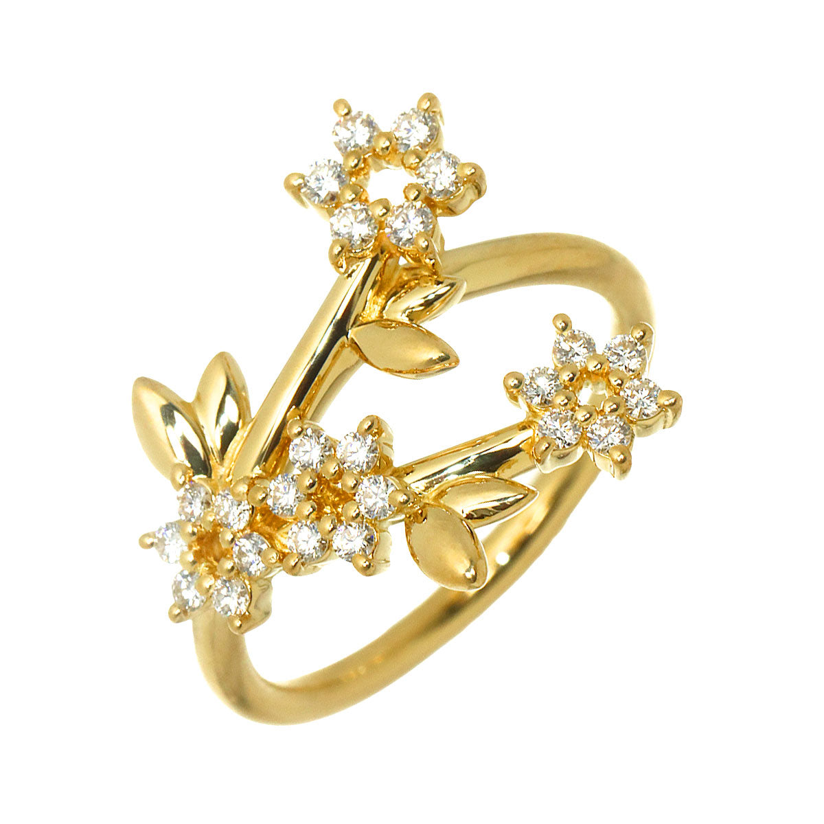 Diamond 0.24ct Ring 18K YG 750 Size5.5-5.75(US)