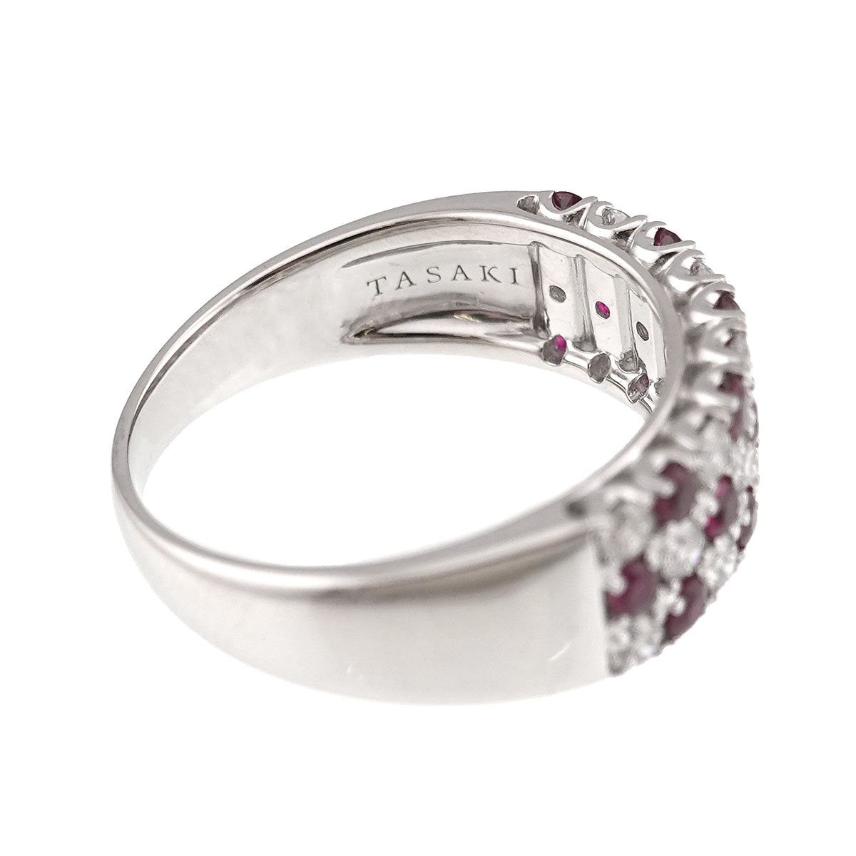 Ruby Diamond 0.55ct Ring 18K WG 750 size7.75-8(US)
