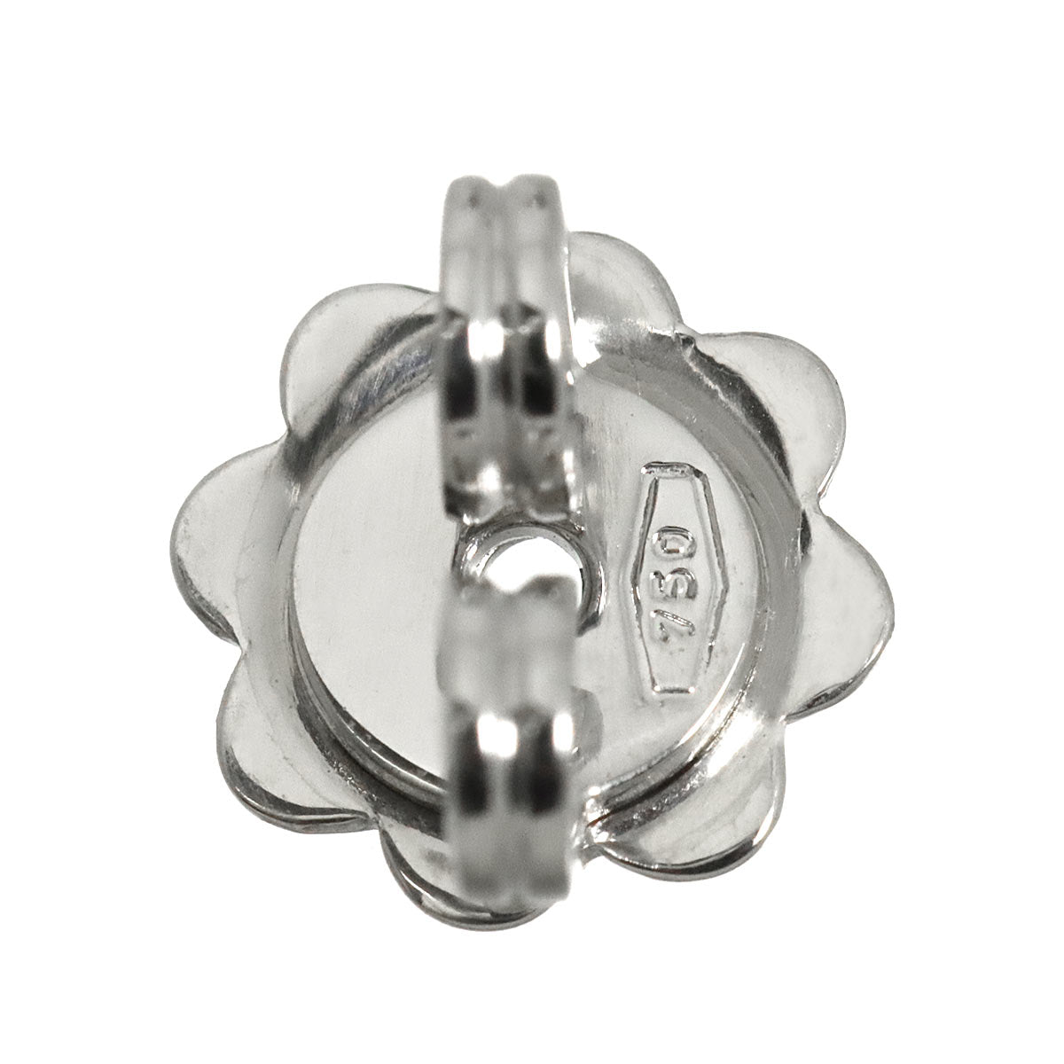 Diamond Earrings Pierced 18K WG 750
