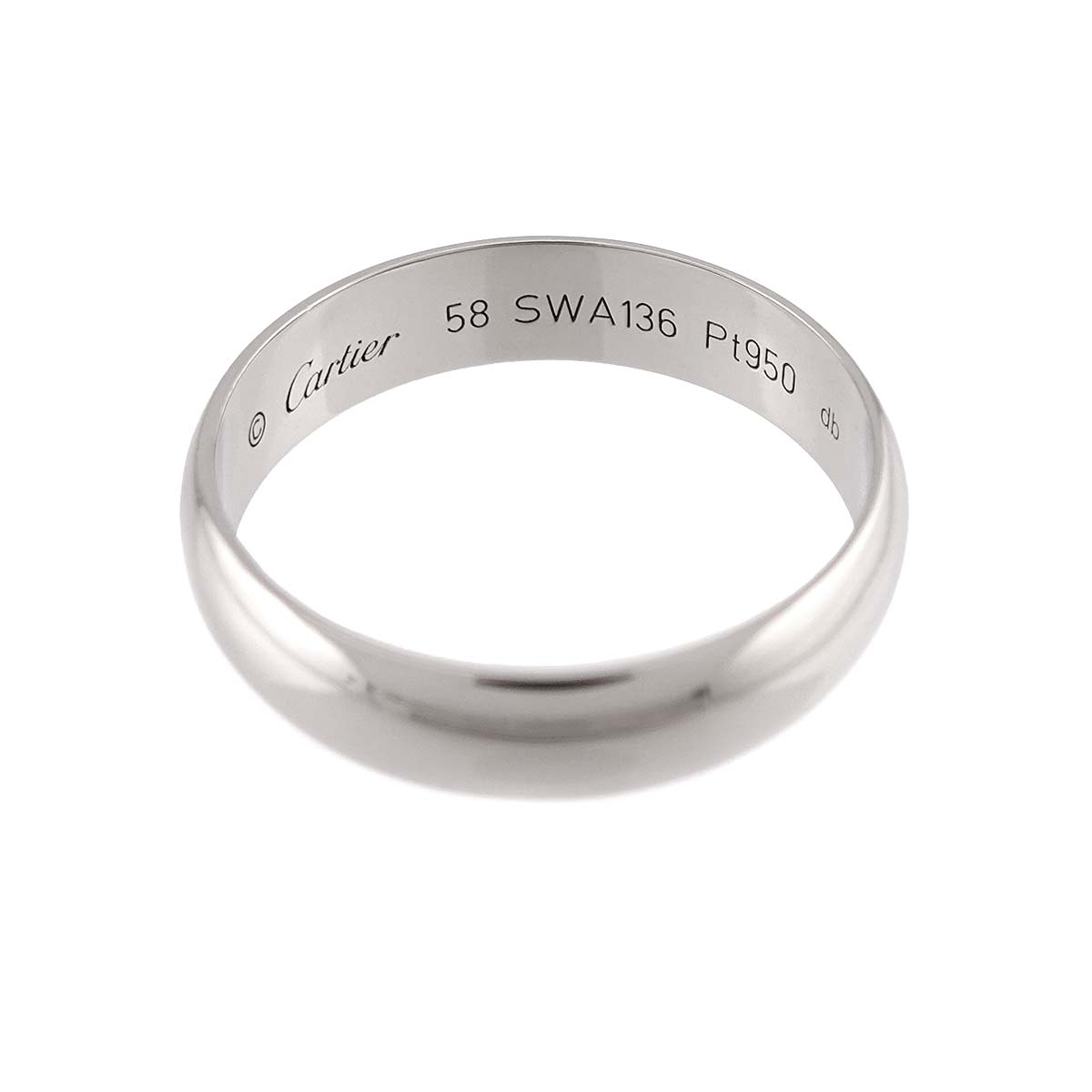 1895 Classic Band Ring Platinum Size58 8-8.25(US)