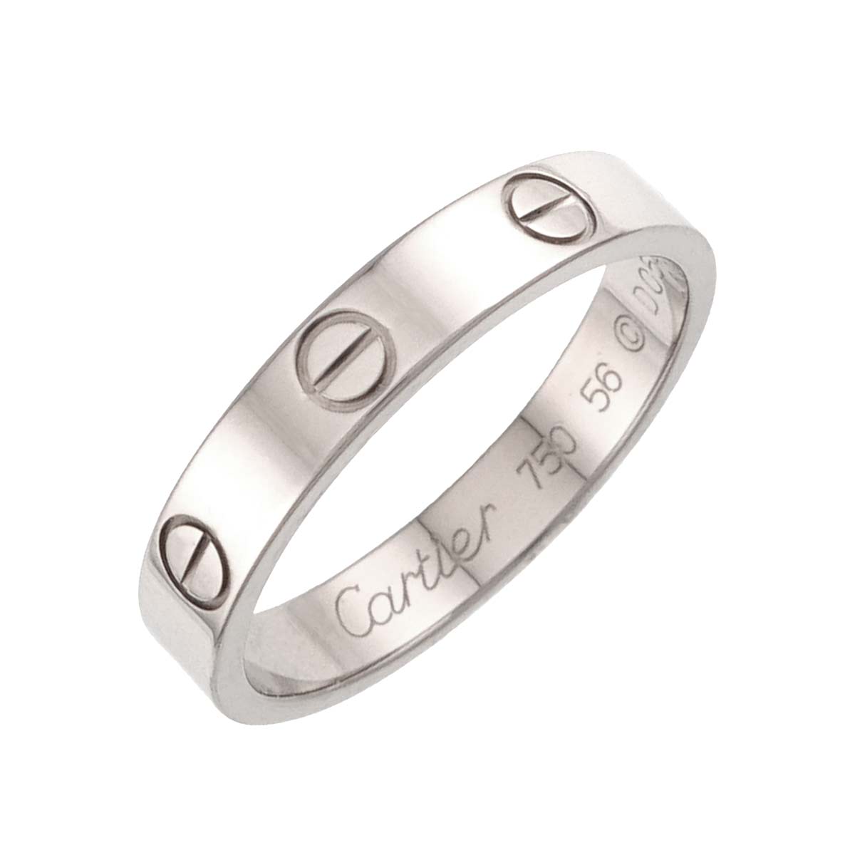 Mini Love Ring 18K White Gold 750 size56 7.25-7.5(US)