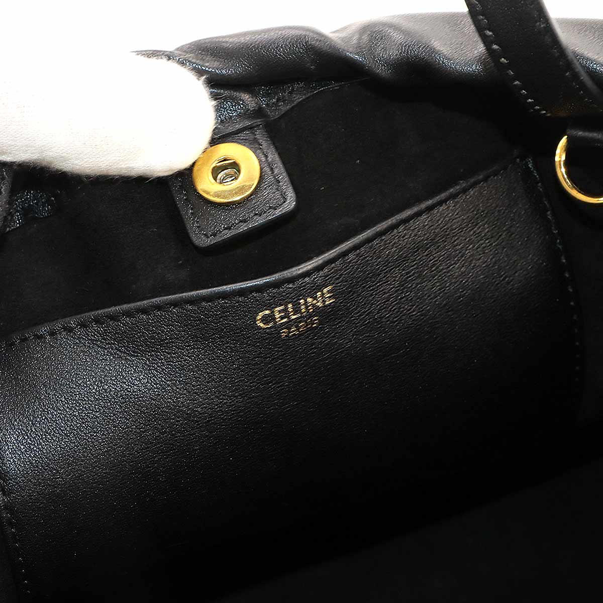 Small Cabas Drawstring CUIR Triomphe Hand Shoulder Bag 111013DU3