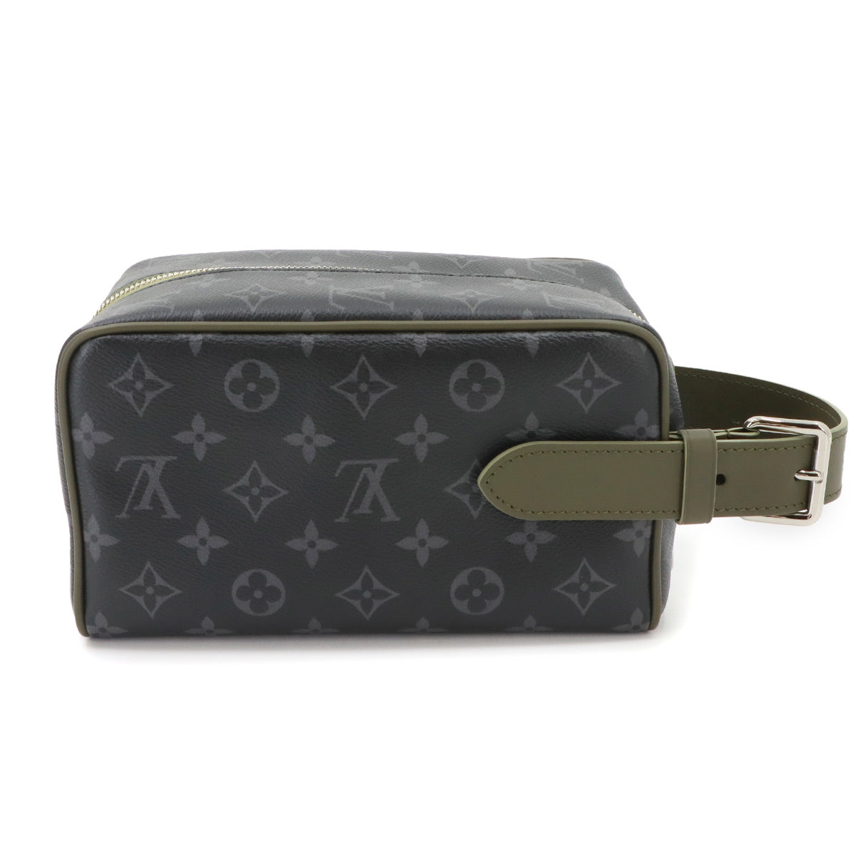 Monogram Eclipse Locker Dopp Kit Hand Bag Khaki Green