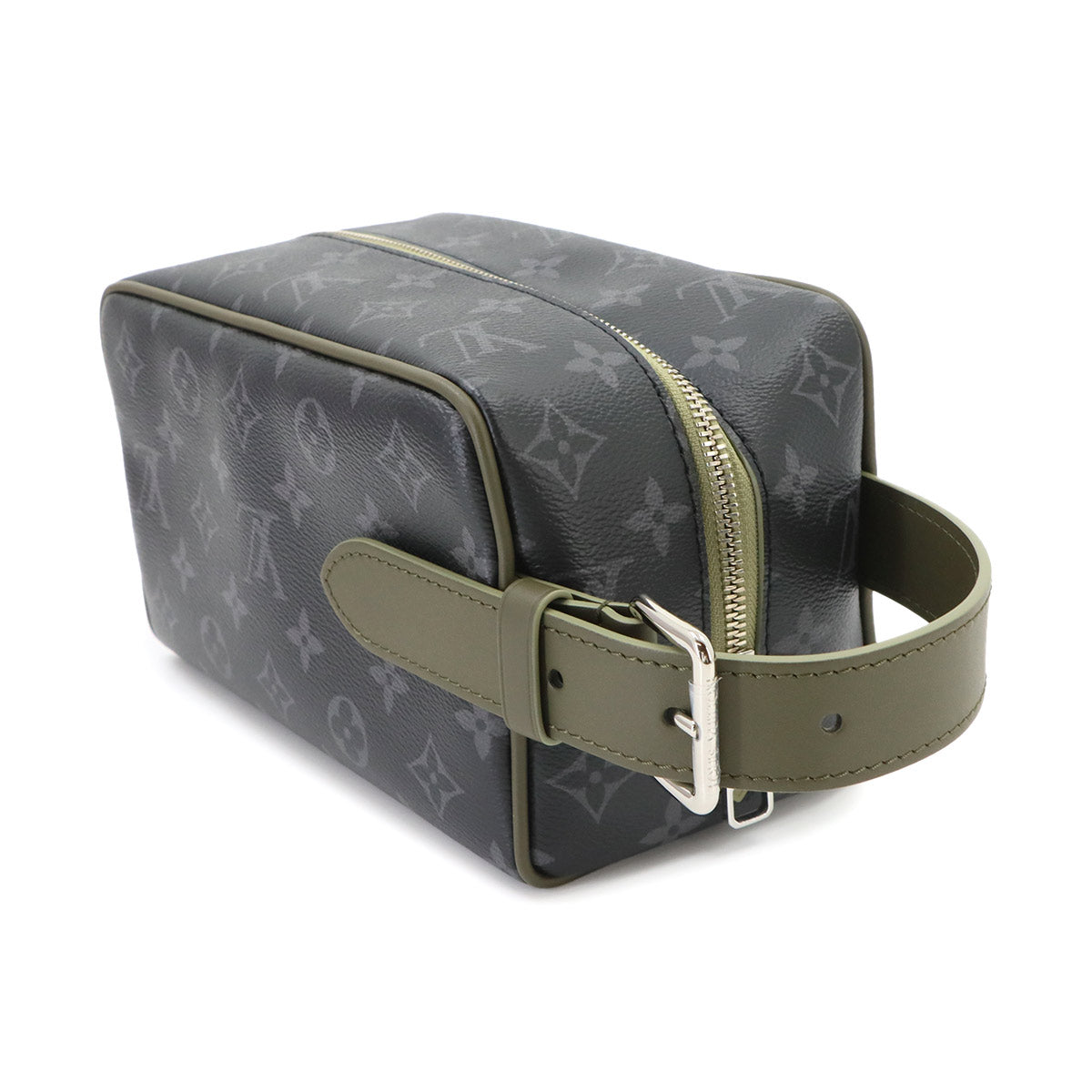 Monogram Eclipse Locker Dopp Kit Hand Bag Khaki Green
