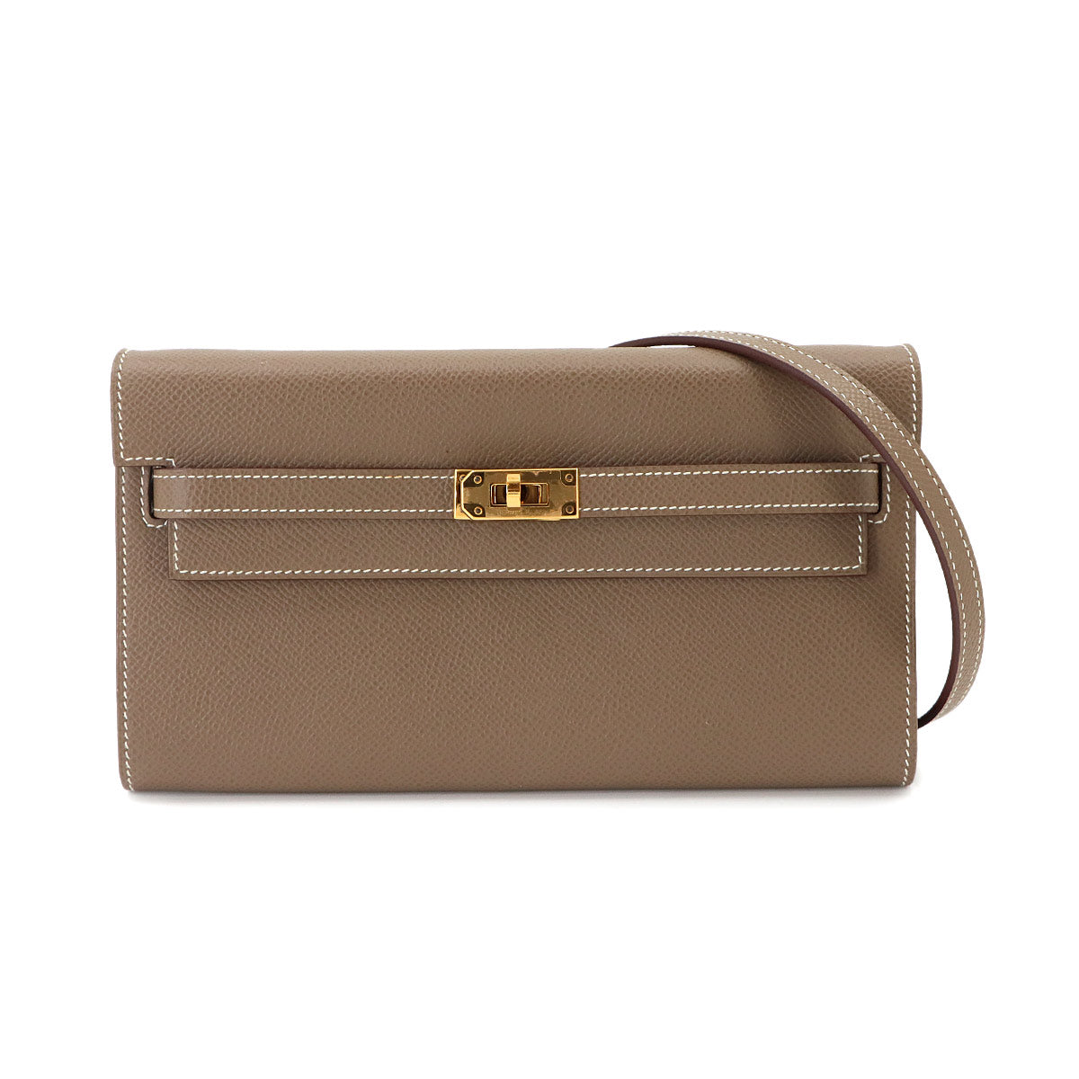 Kelly To Go Shoulder Wallet Epsom Etoupe Purse