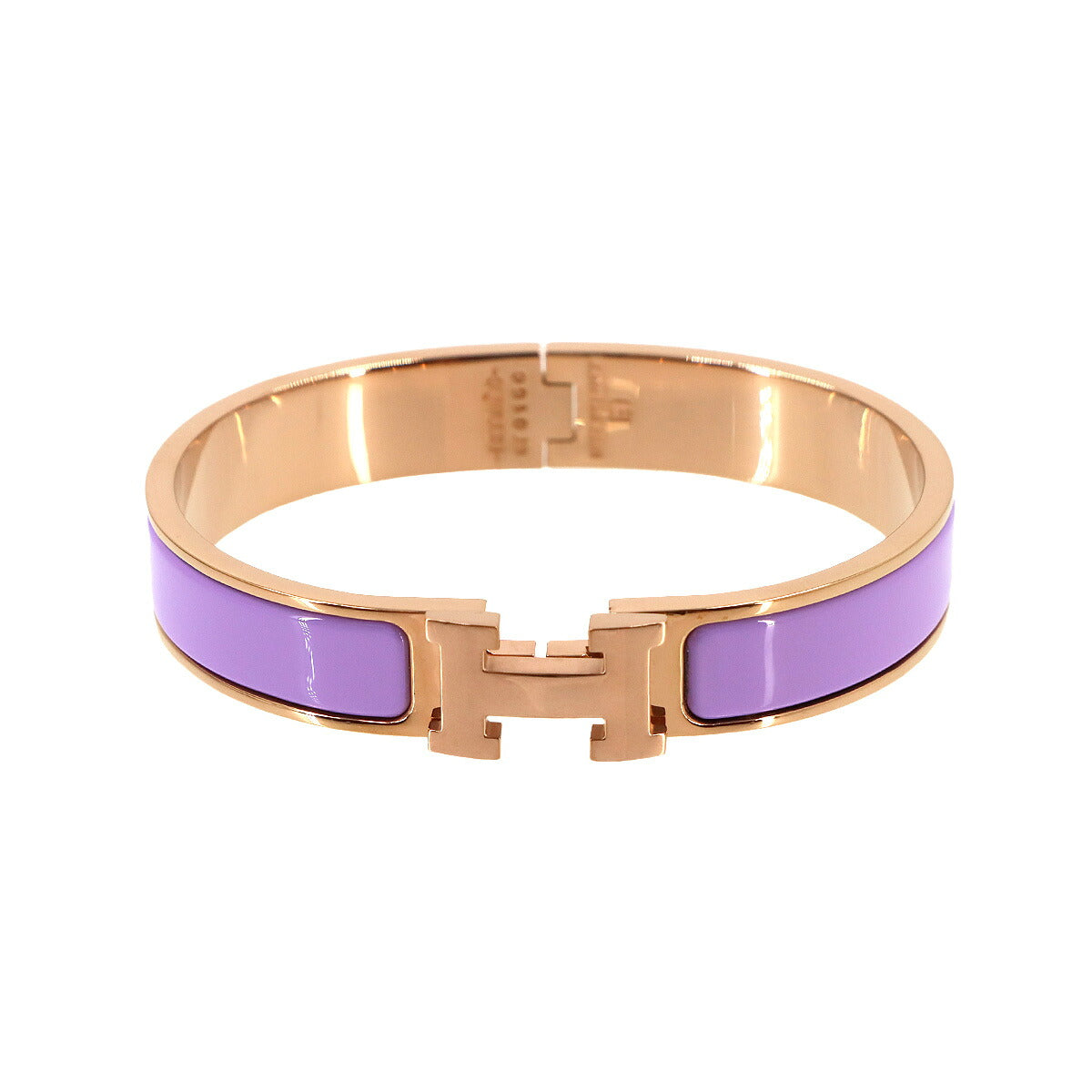 Clic H GM Bangle Bracelet Lilas Rose Gold Accessory