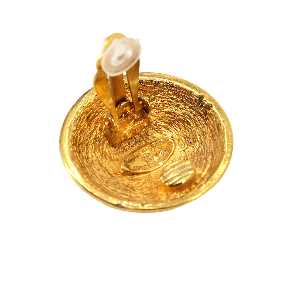 Coco Earrings Round type Gold Vintage Accessory