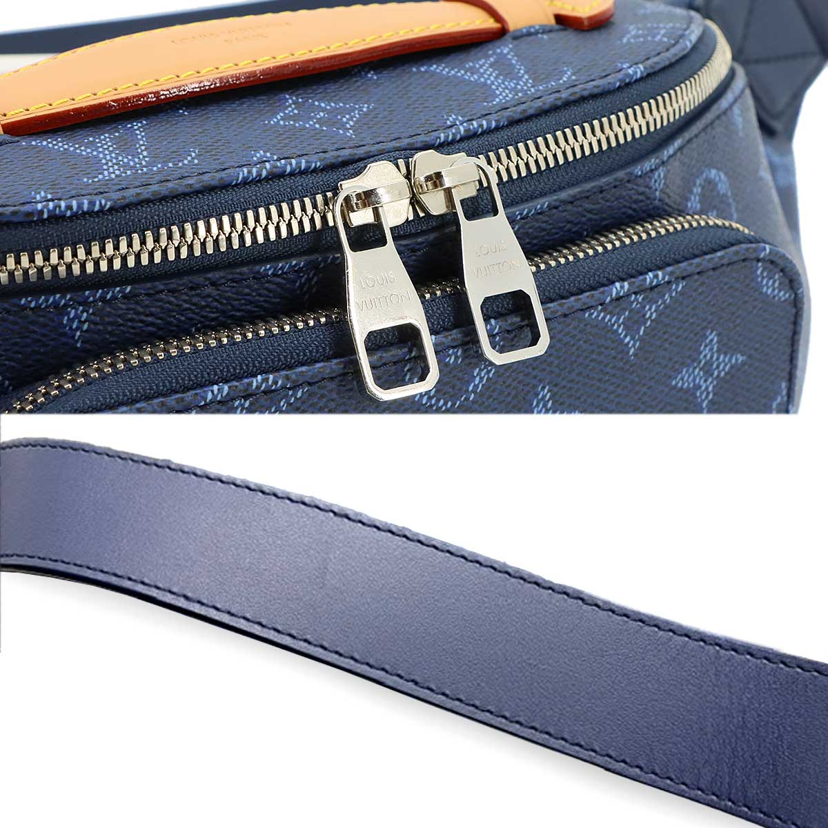 Monogram Heritage Rush Bumbag Crossbody Bag Blue M26821
