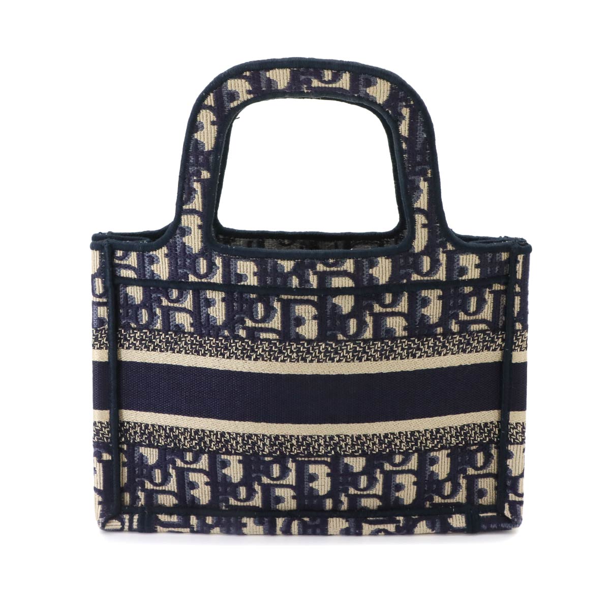 Oblique Book Tote Mini Bag Canvas Navy S5475ZRIW