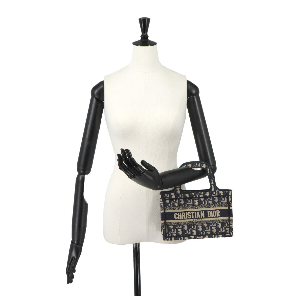 Oblique Book Tote Mini Bag Canvas Navy S5475ZRIW