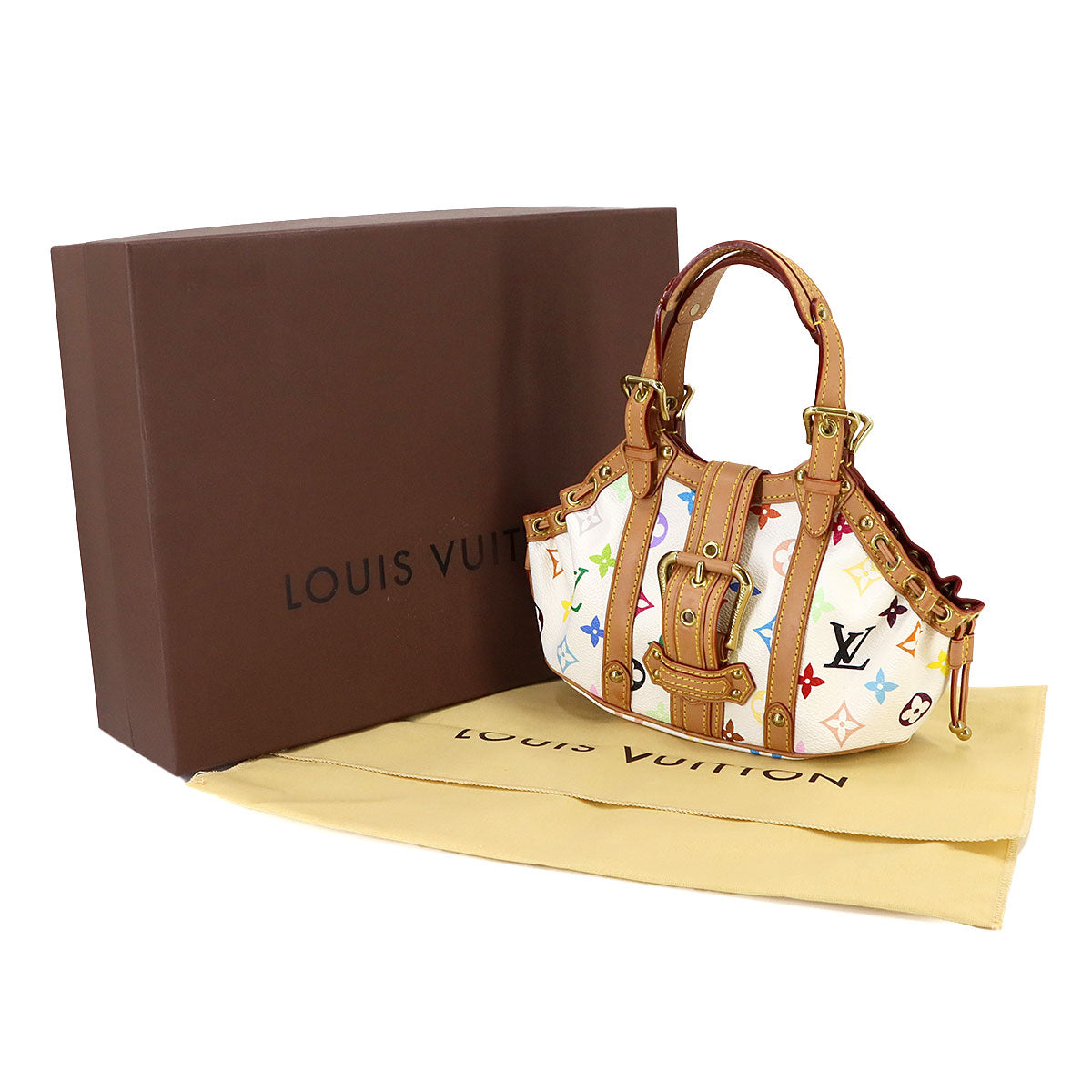 Monogram Multi Color Theda Hand Bag Blanc Purse