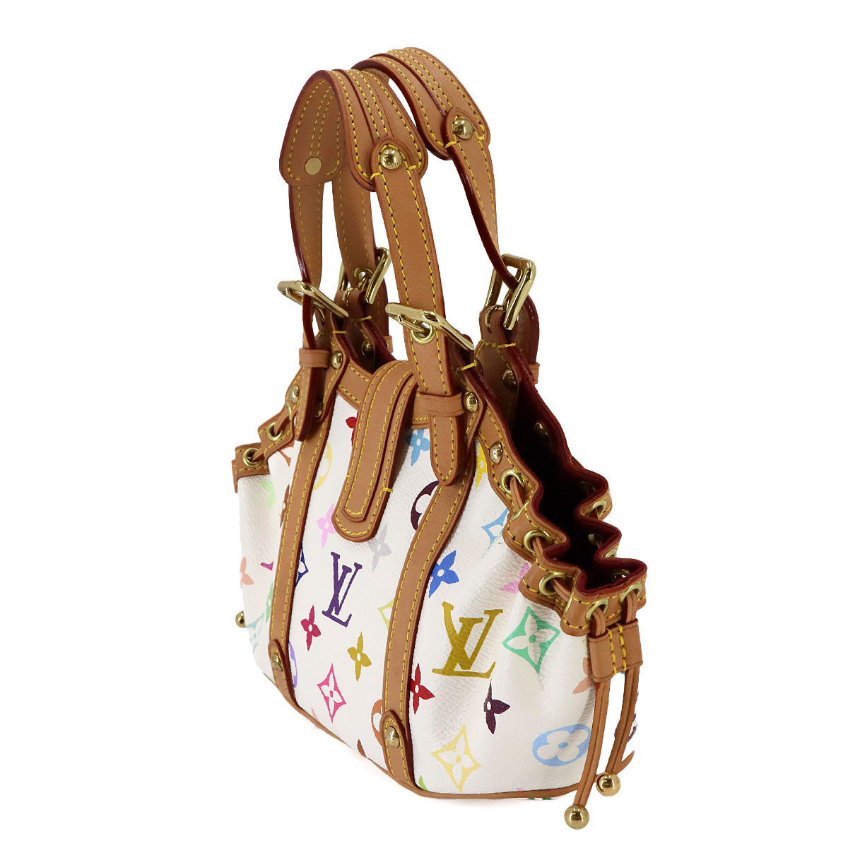 Monogram Multi Color Theda Hand Bag Blanc Purse