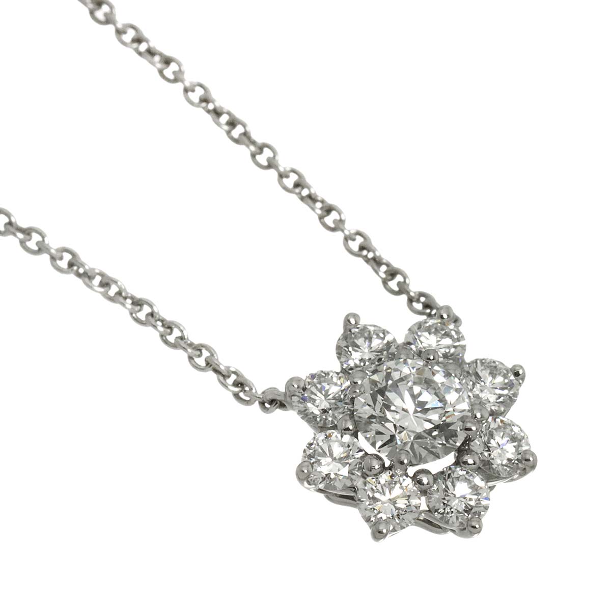 Sunflower Mini Diamond Necklace Pt