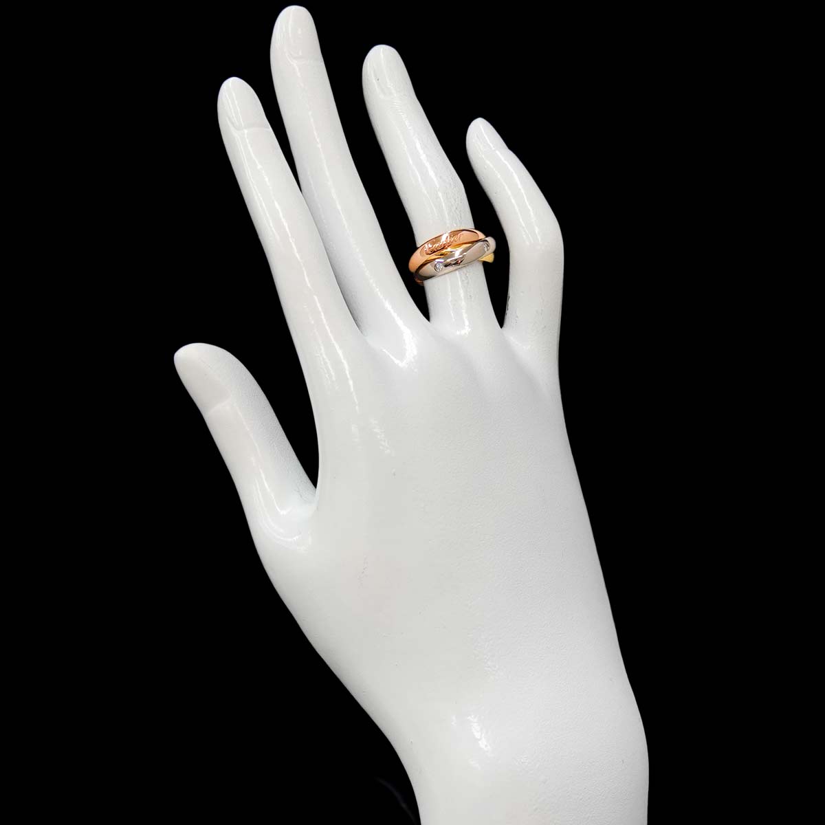 Trinity Diamond 5P Ring 18K YG WG PG 750 Size46 37.5-4(US)