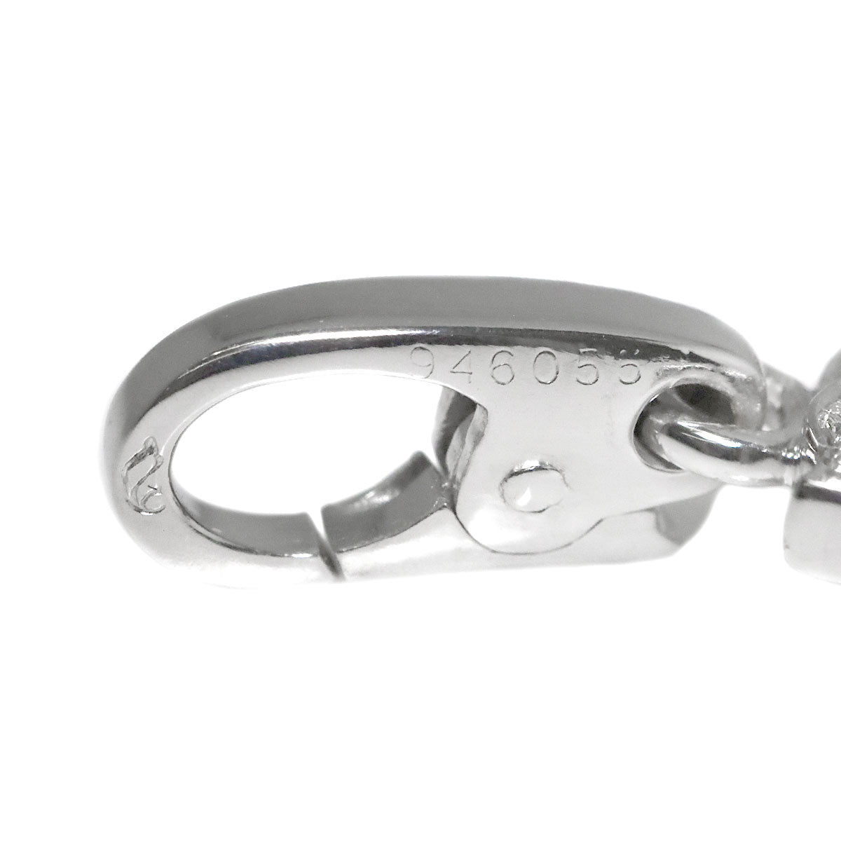 2C Diamond Charm Pendant Top 18K White Gold 750