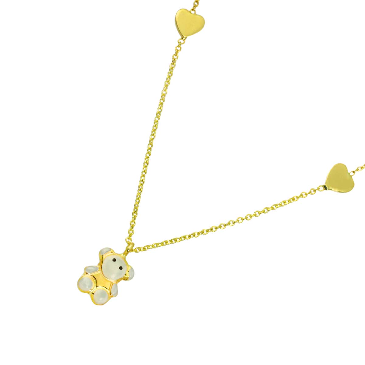 Enamel Necklace 18K YG 750