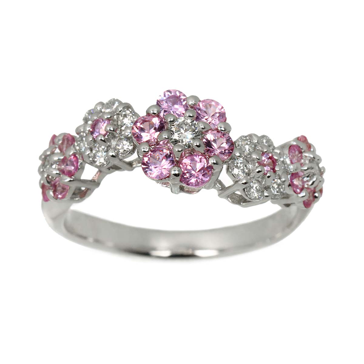 Sapphire 0.67ct Diamond 0.28ct Ring 18K WG Size:6(US)