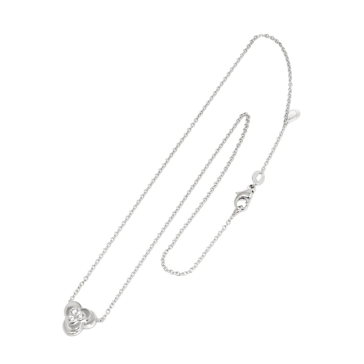 Diamond Necklace 18K White Gold 750