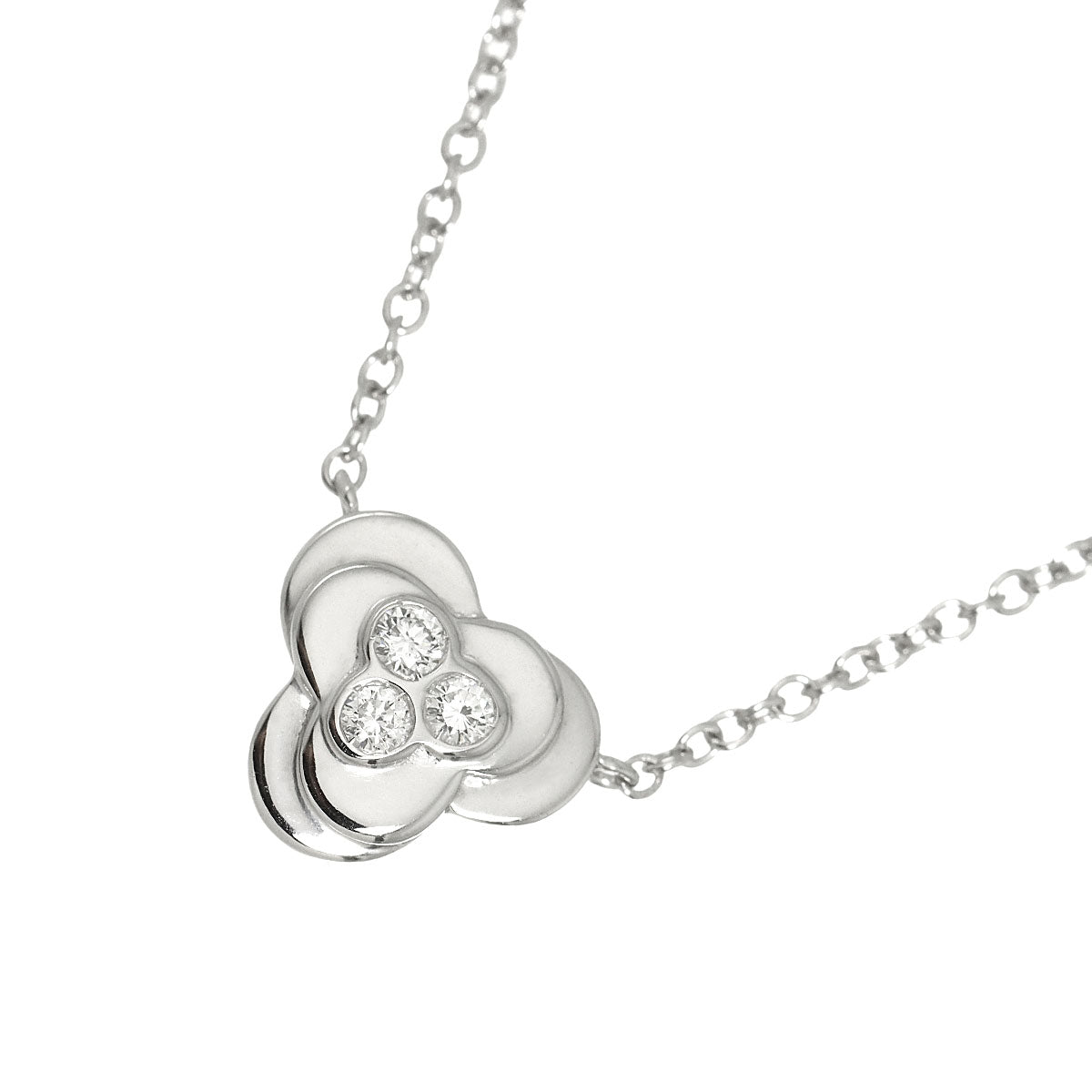 Diamond Necklace 18K White Gold 750