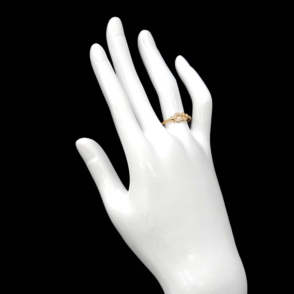 Force 10 Diamond Ring 18K YG 750 size54 6.25-6.5(US)