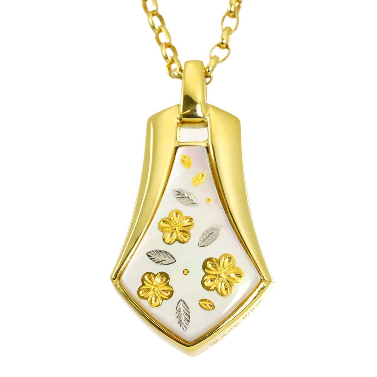 Pique MOP Diamond Necklace 18K YG 750