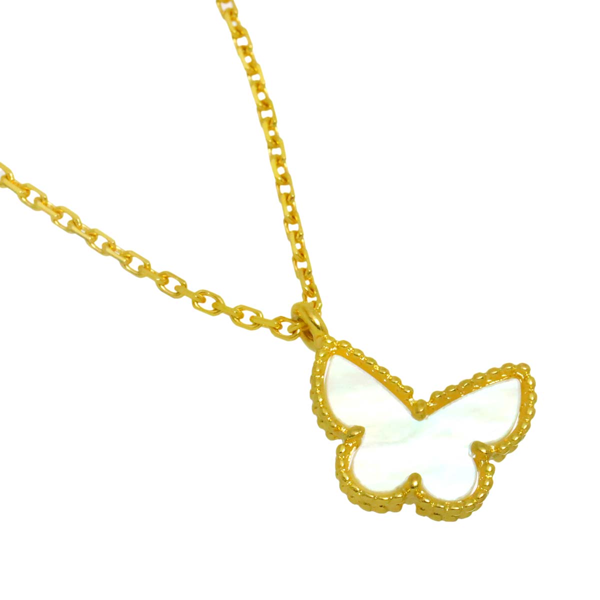 Sweet Papillon MOP Necklace 18K YG 750