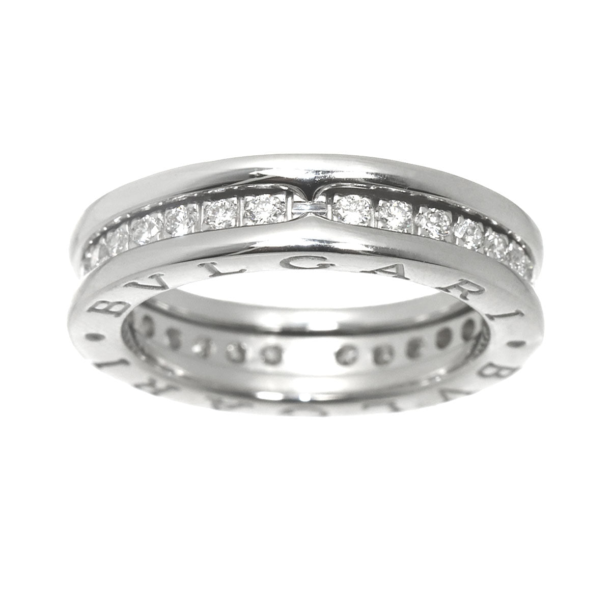 B-zero1 1Band Diamond Ring 18K WG 750 size49 4.5-4.75(US)