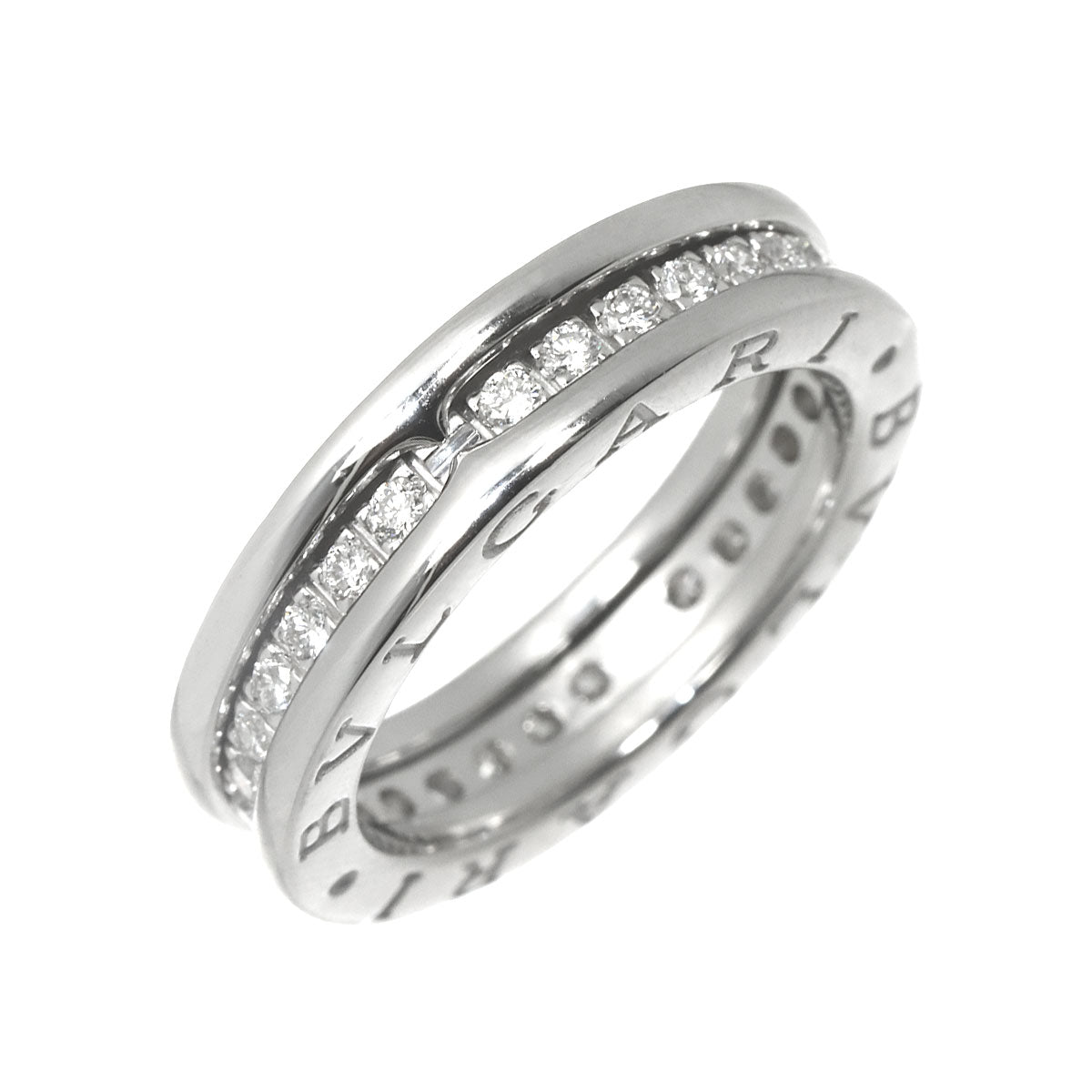 B-zero1 1Band Diamond Ring 18K WG 750 size49 4.5-4.75(US)