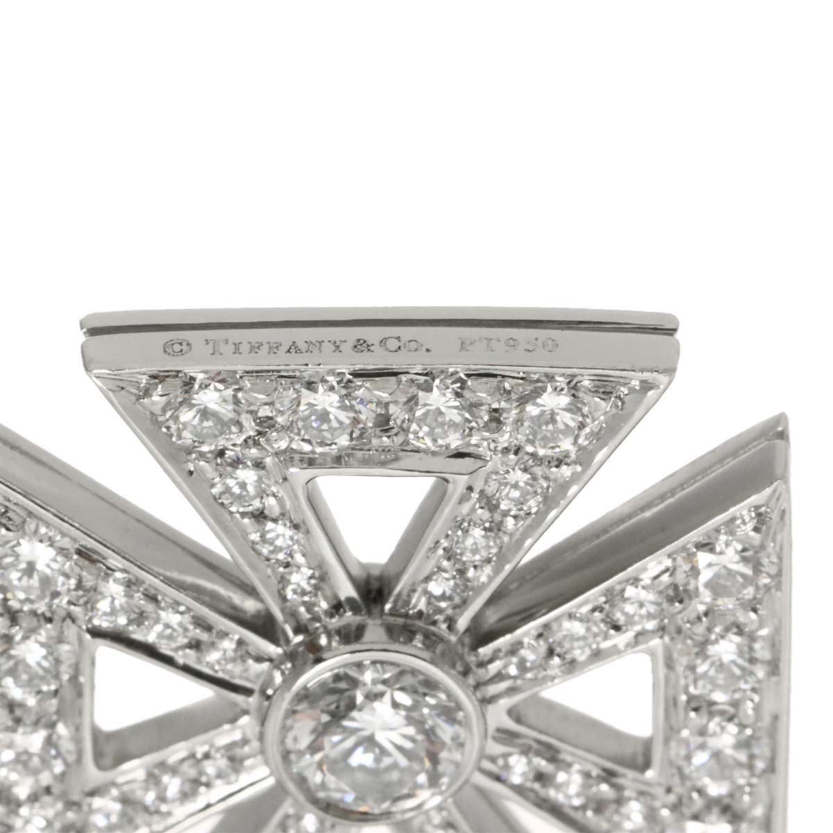 Cross Diamond Necklace Platinum