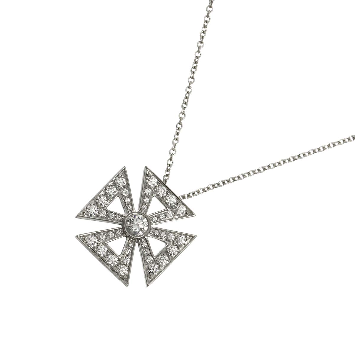 Cross Diamond Necklace Platinum