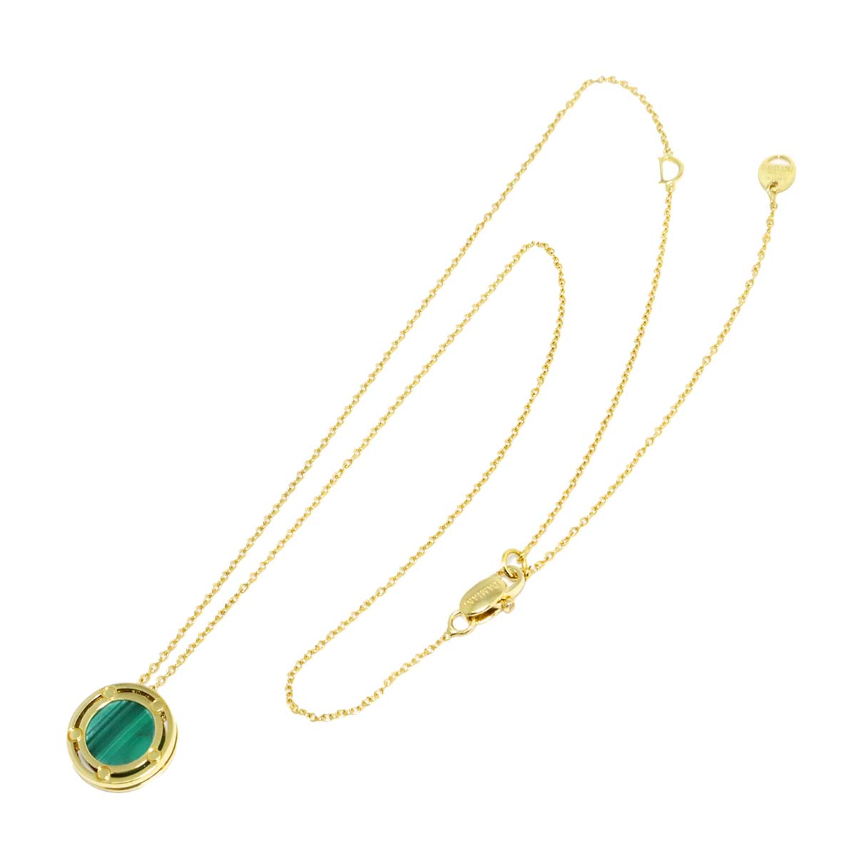 D-SIDE Malachite Diamond Necklace 18K YG 750